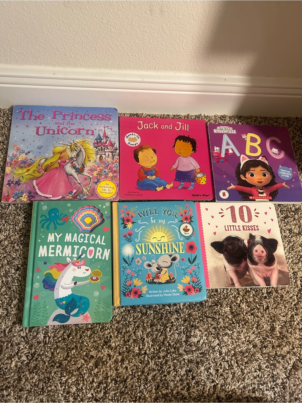 6 Kids Children’s Boards Books - Lot Bundle